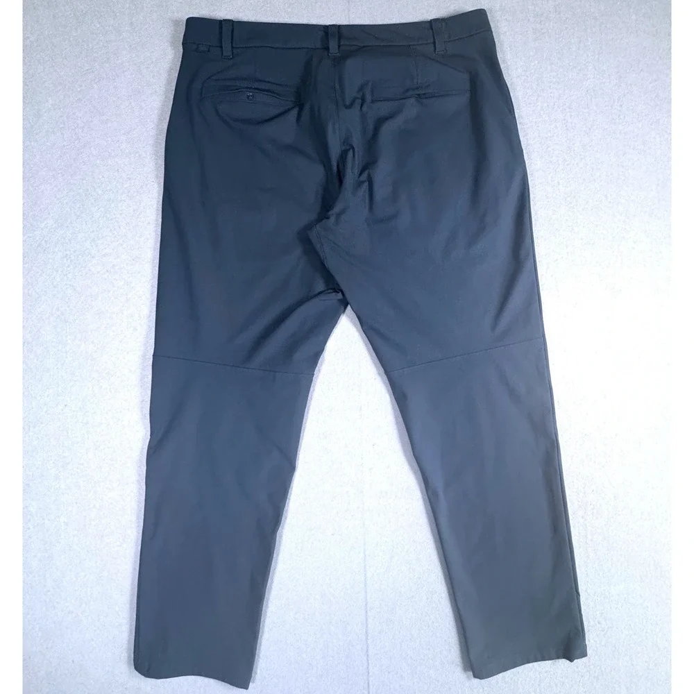 Lululemon Commission Slim Fit Pant Men 36 Blue Technical Chino Trouser 36x29